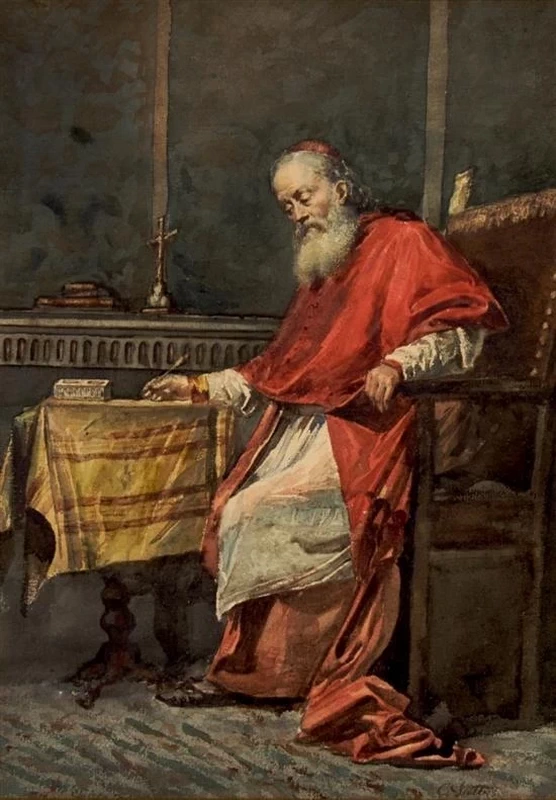 Cesare Detti - Cardinale che scrive